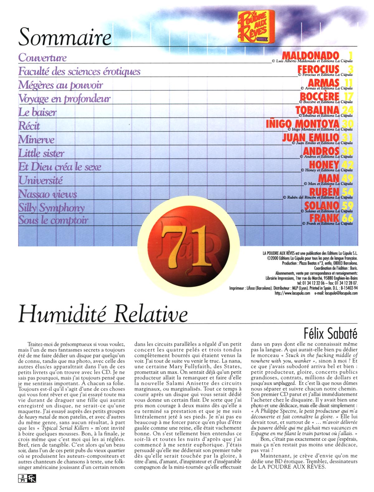 La poudre aux r&ecirc;ves  71 page 2 full