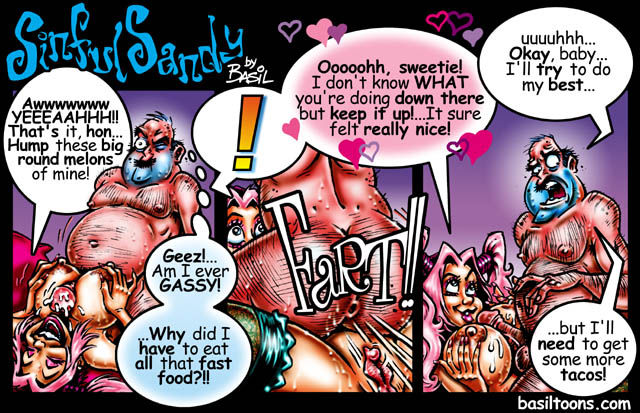 Basil:  Sinful Sandy Comics page 6 full