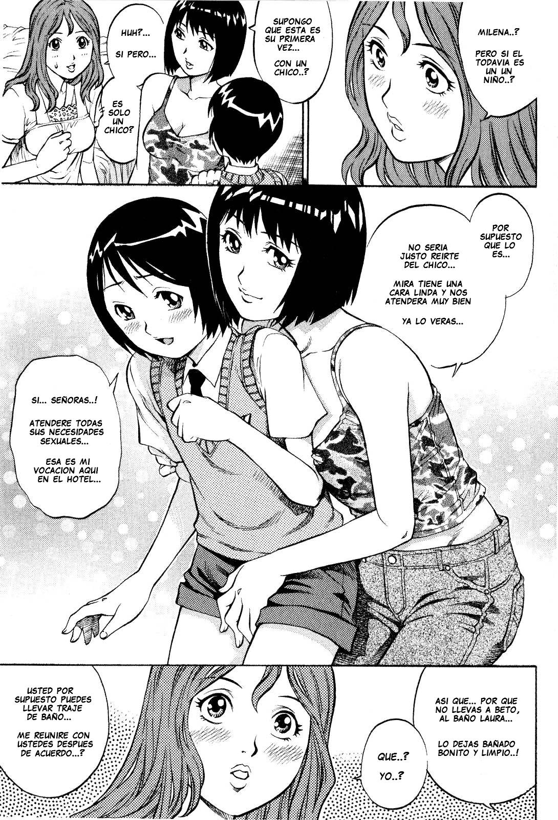 Kanjuku Shimai to Momoiro Shounen | Dos mujeres maduras y un chico rosa page 3 full