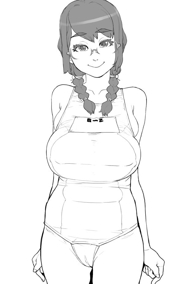 Big Breasts Series : School Swimsuit page 9 full