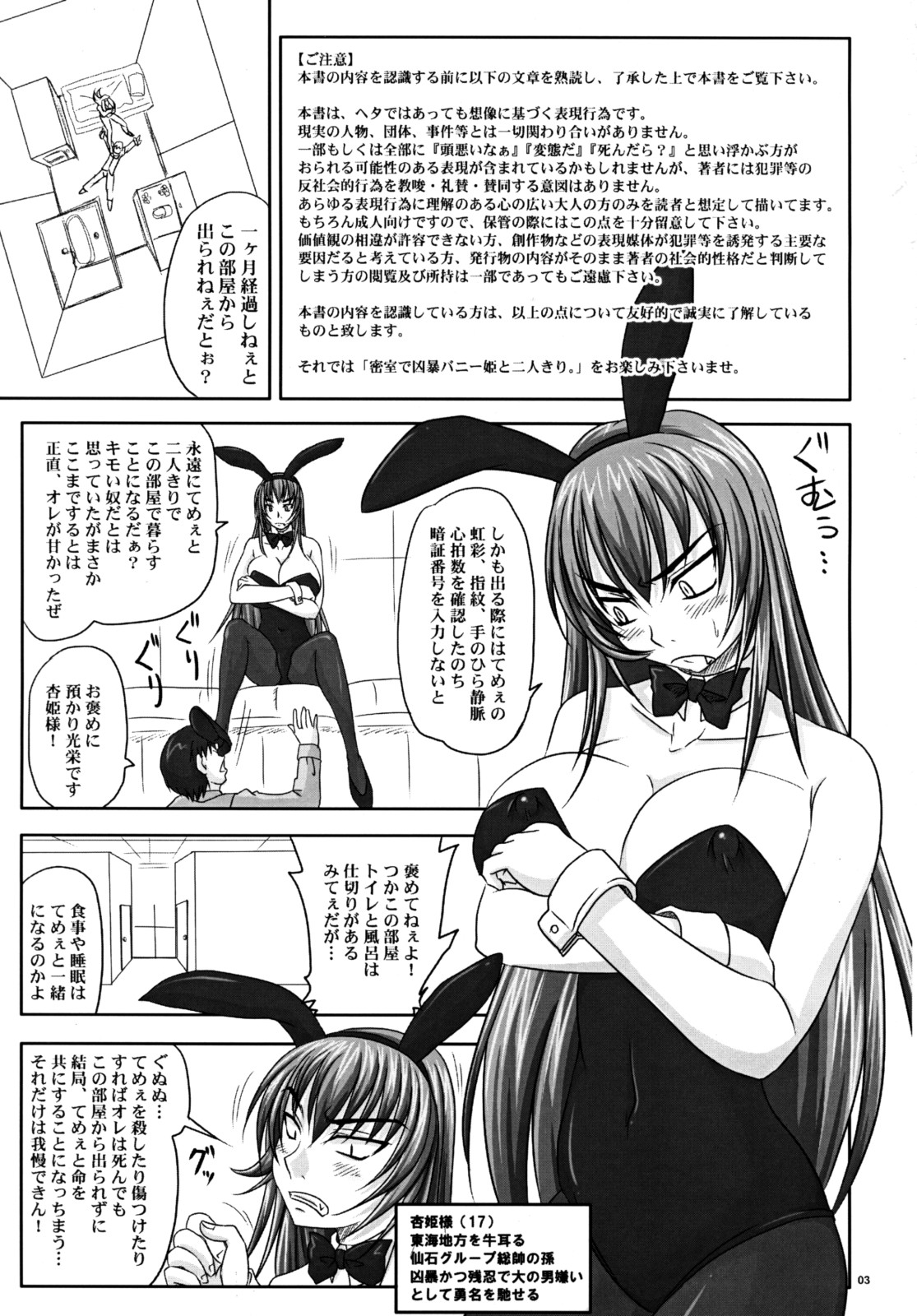 Misshitsu de Kyoubou Bunny Hime to Futarikiri. page 2 full