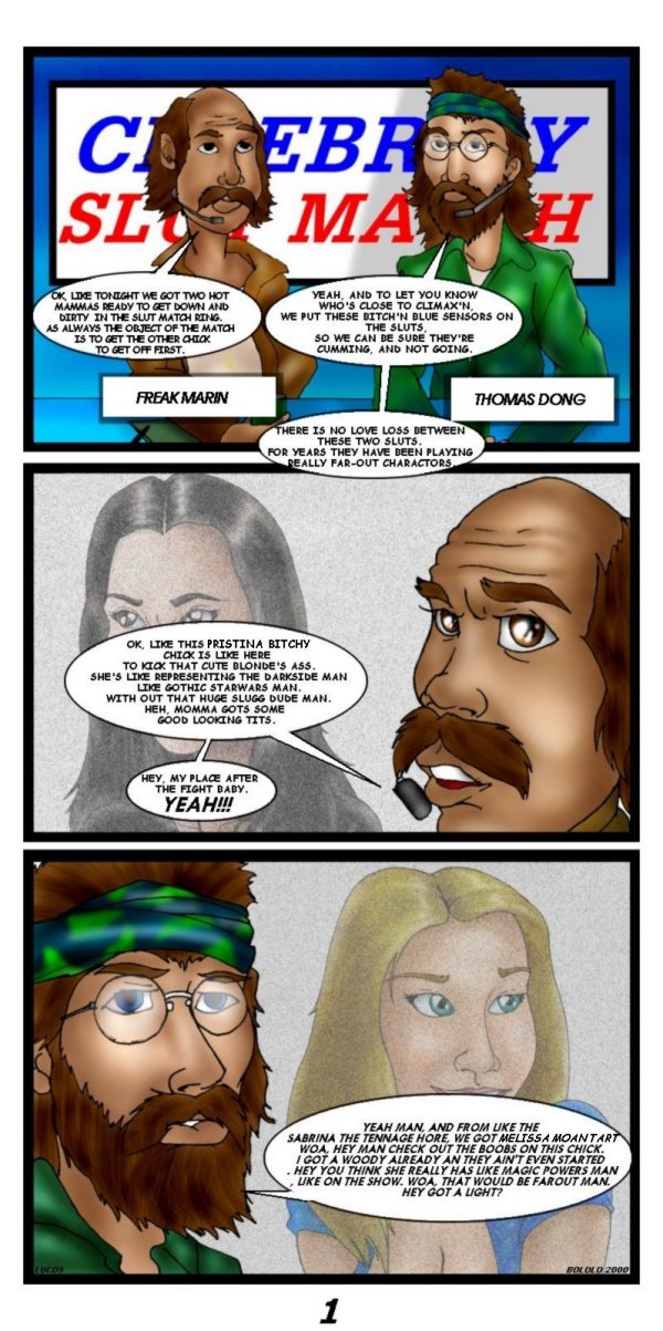 Celebrity Slut Match 1-6 page 1 full