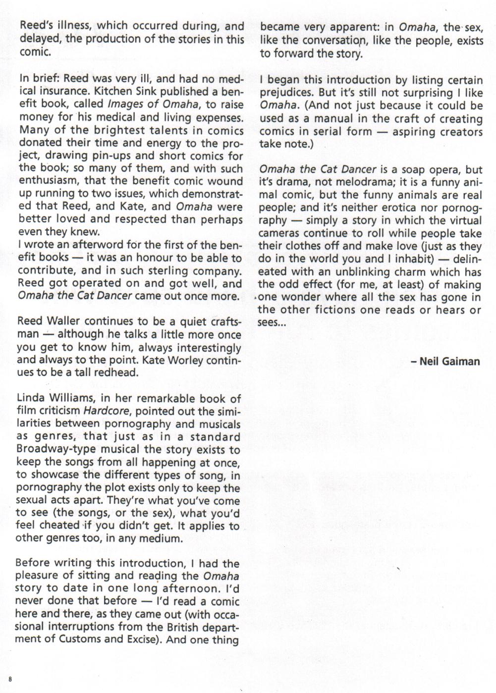 Omaha the Cat Dancer - Volume #5 page 8 full