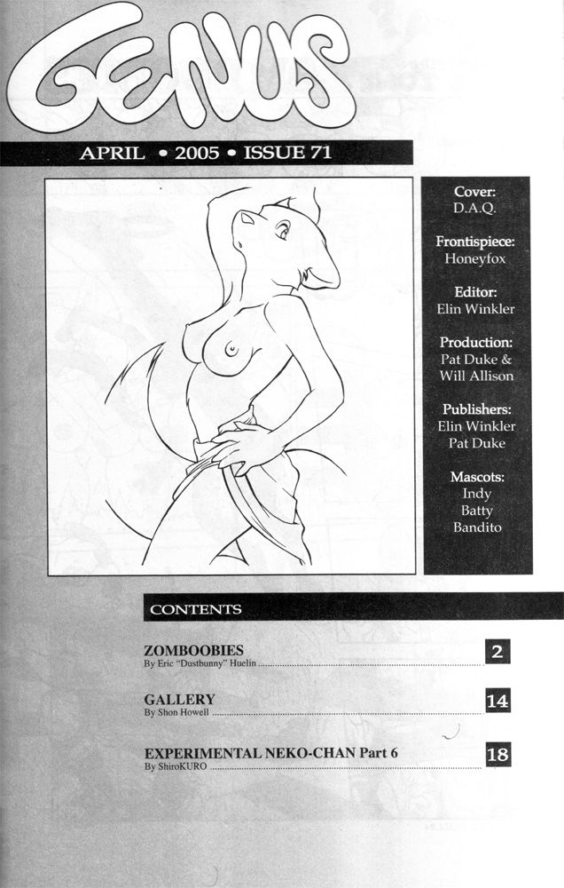 , shiro KURO, Shon Howell Genus #71 page 2 full