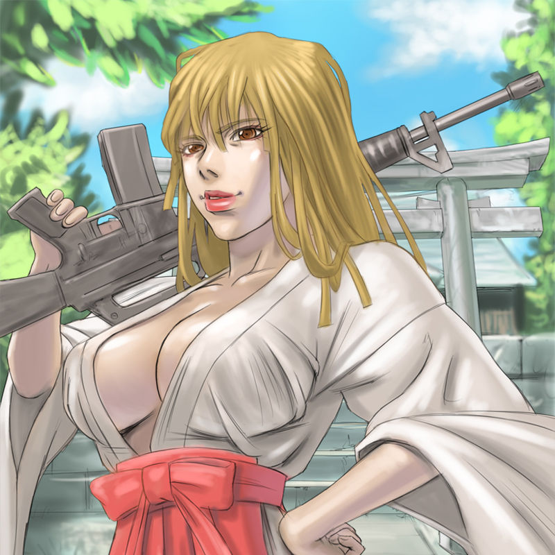 Yokubou Kaiki dai 207 shou - Inbaku Blonded Miko no Danmatsuma Rape - page 3 full