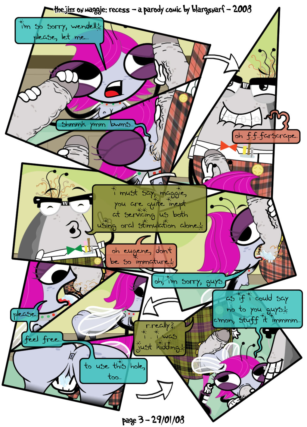 The Jizz on Maggie: Recess page 3 full