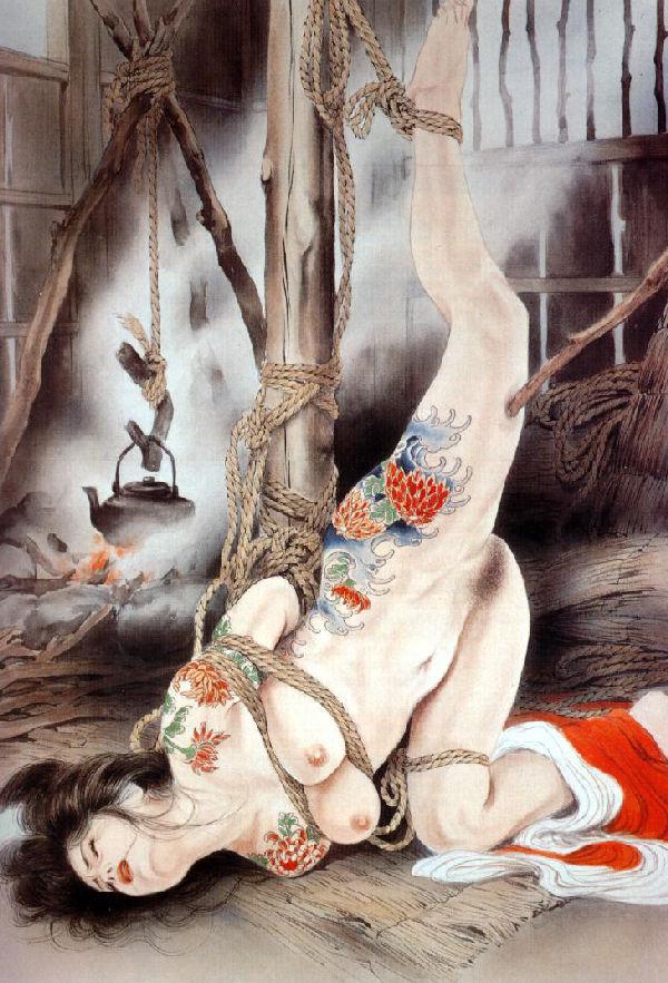 Illustrations of Beautiful Women with tattoos and bondages page 4 full