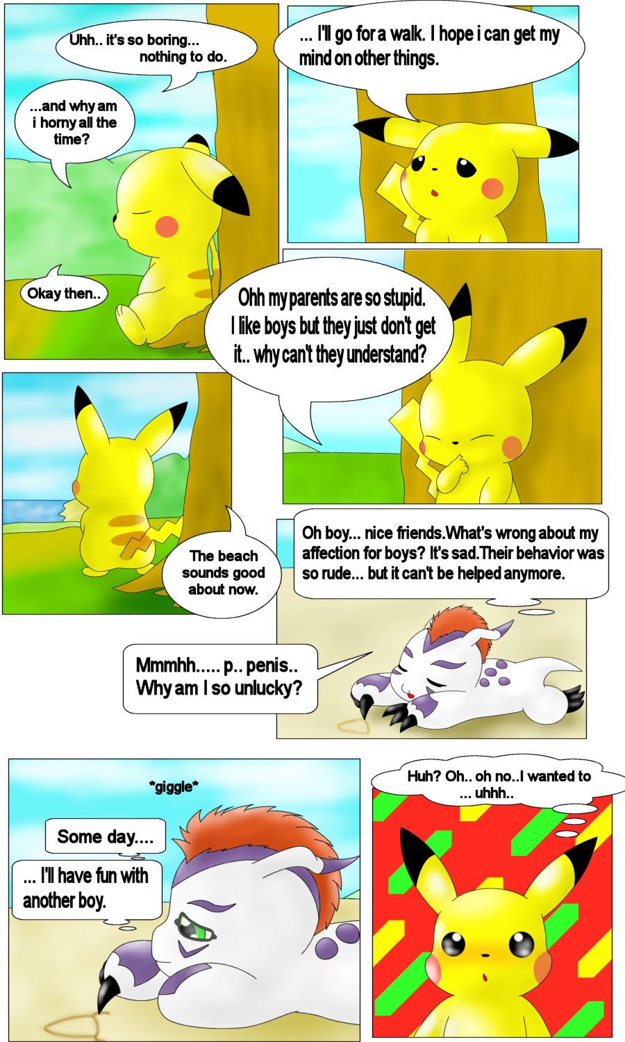 Pikachu and Gomamon page 1 full