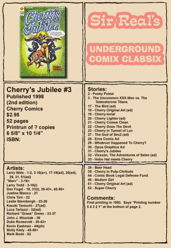 Cherry's Jubilee #3 cover