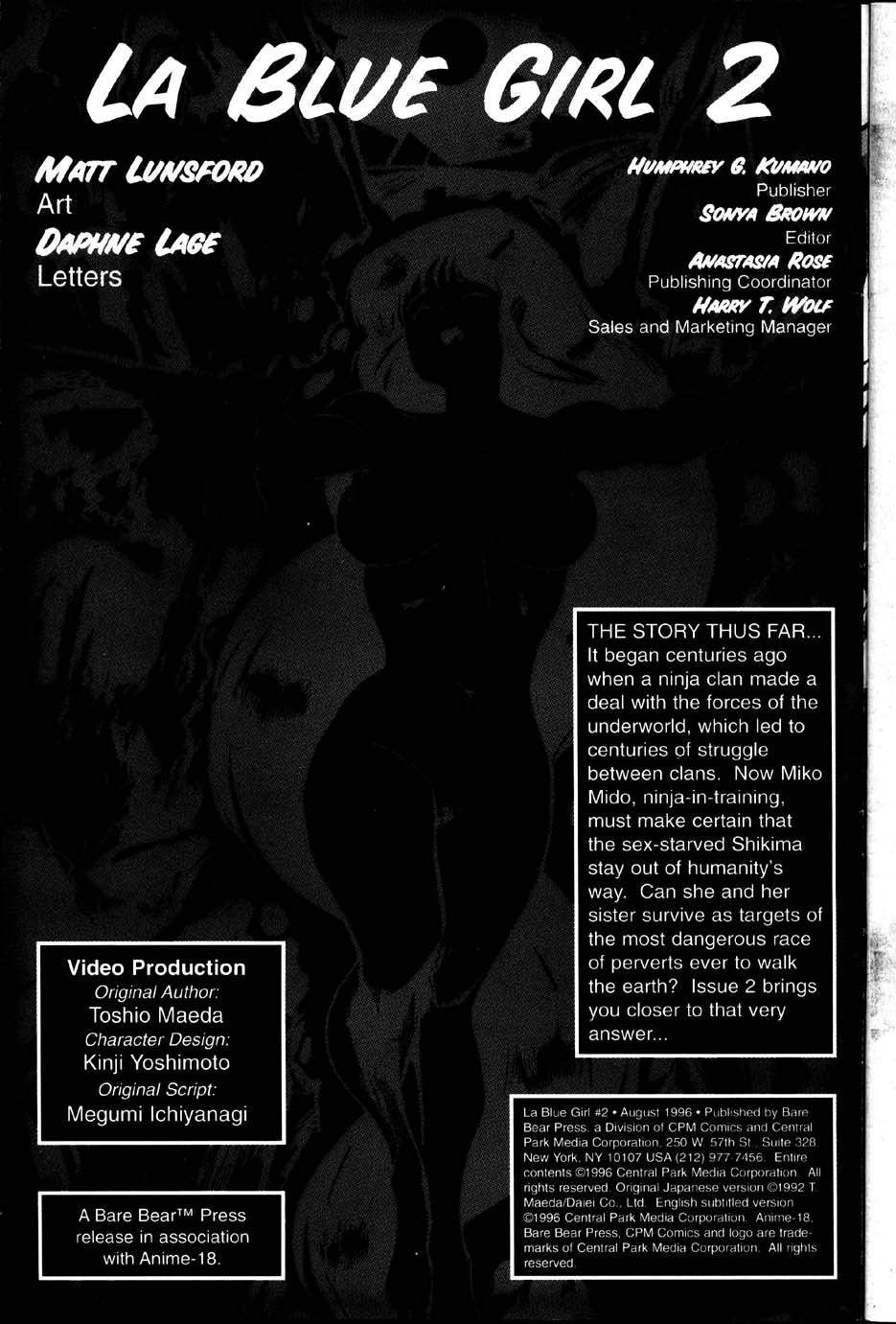 La Blue Girl - Volume #2 page 2 full