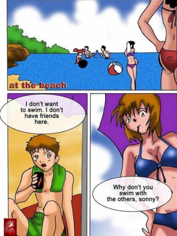 at the beach cover
