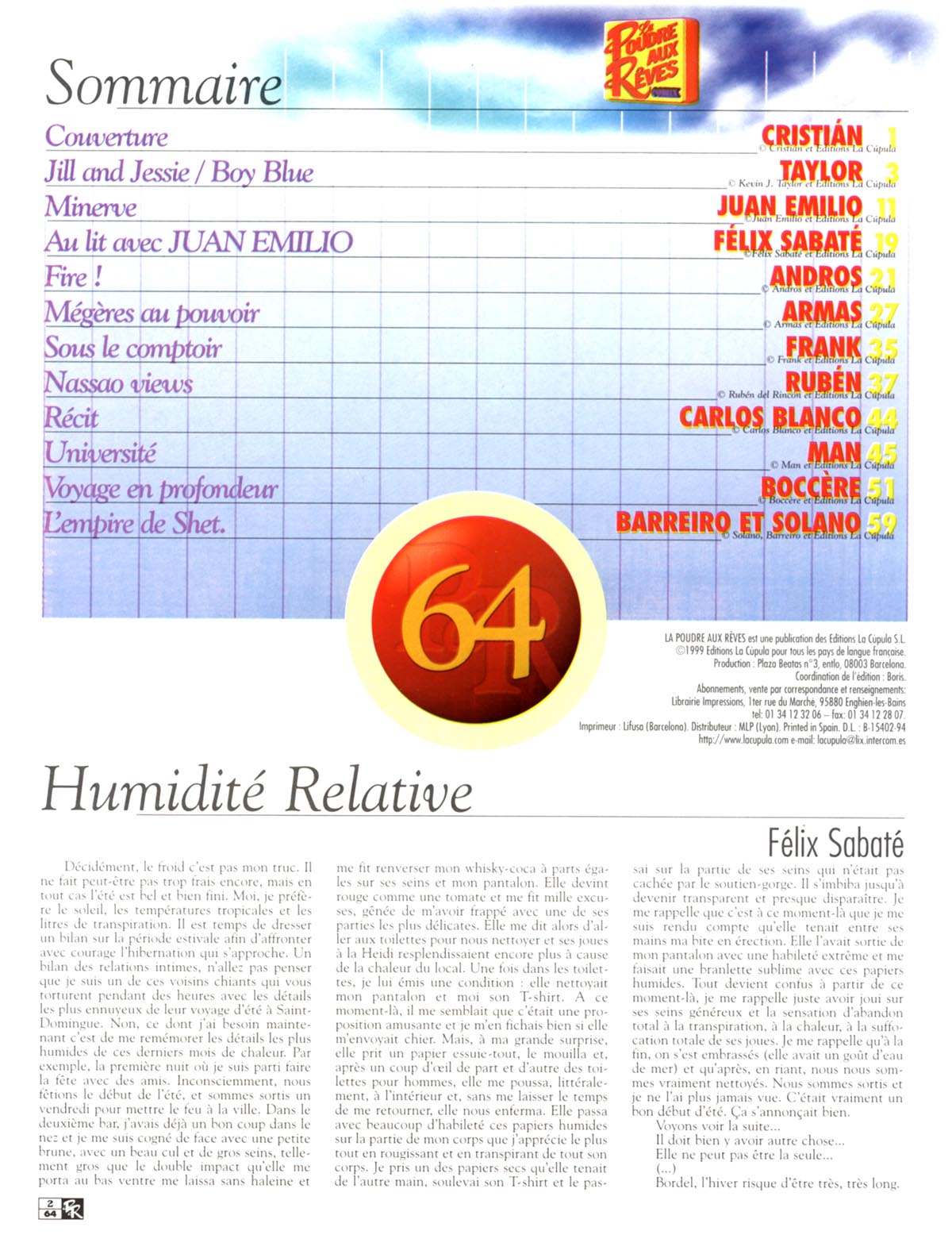 La poudre aux r&ecirc;ves  64 page 2 full