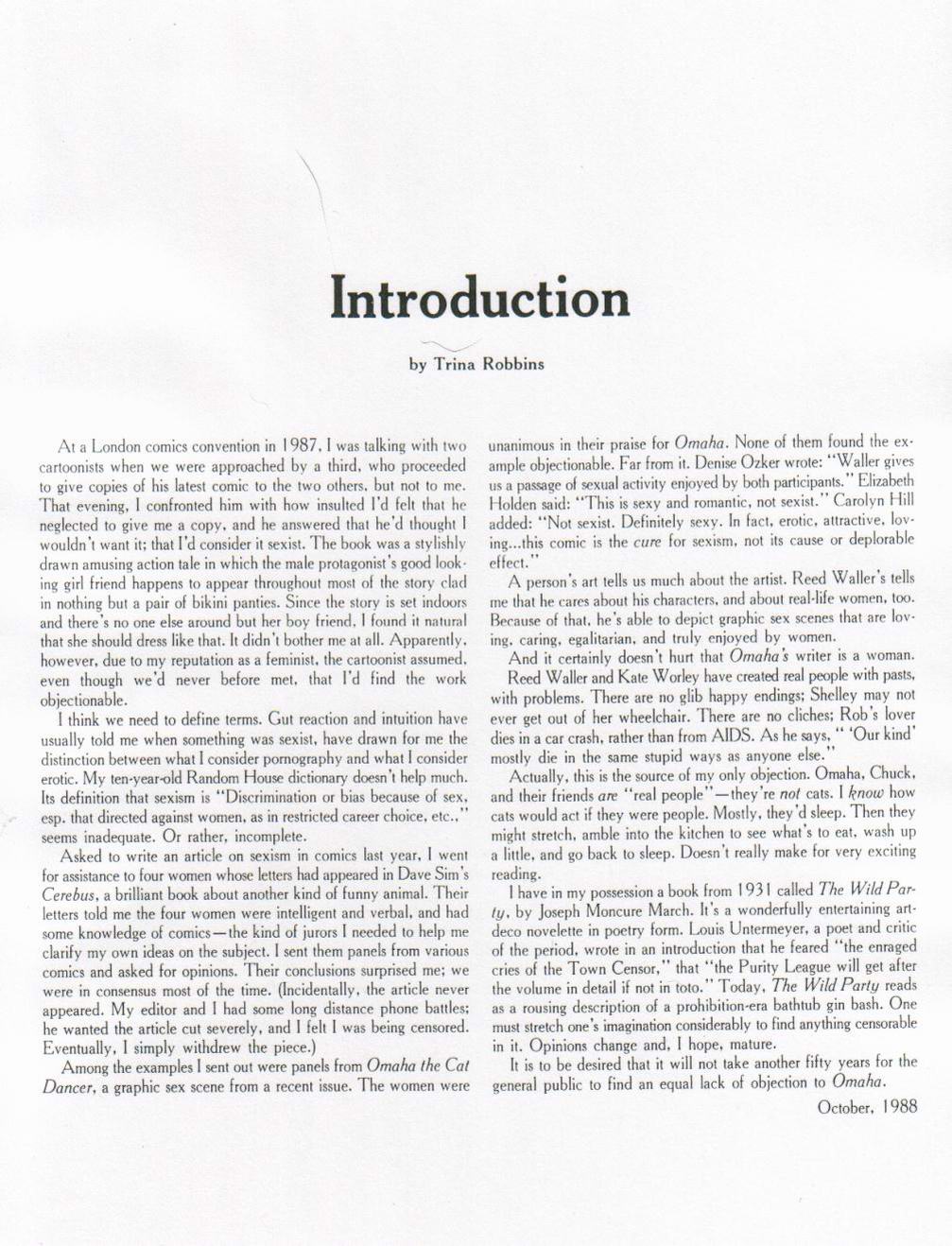 Omaha the Cat Dancer - Volume #2 page 6 full