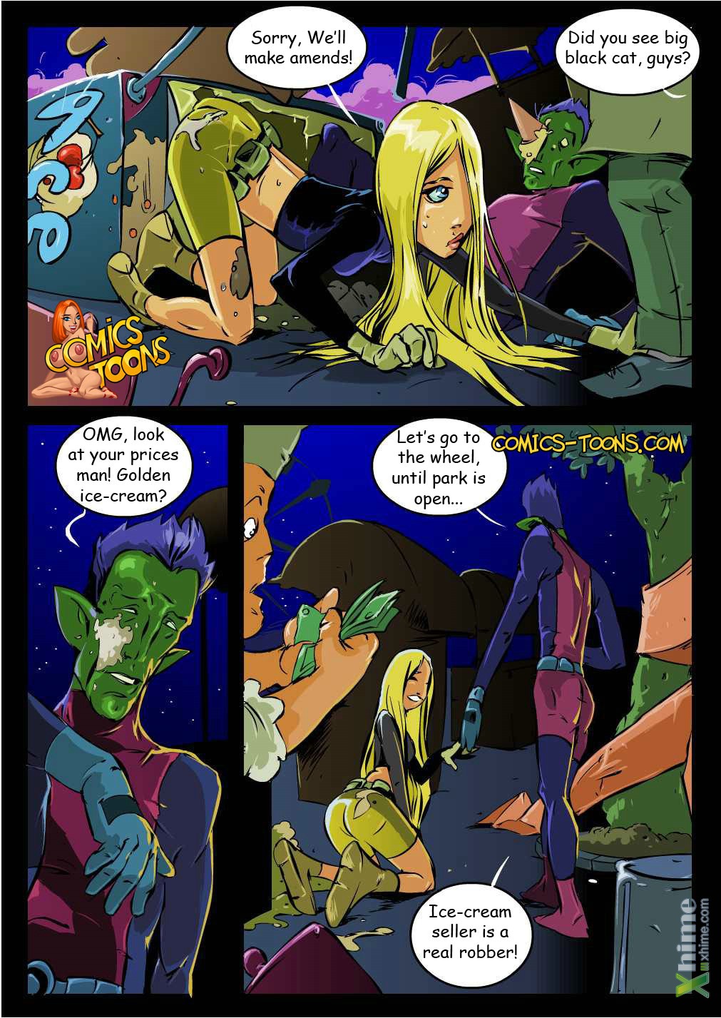 Terra and Beast Boy page 8 full