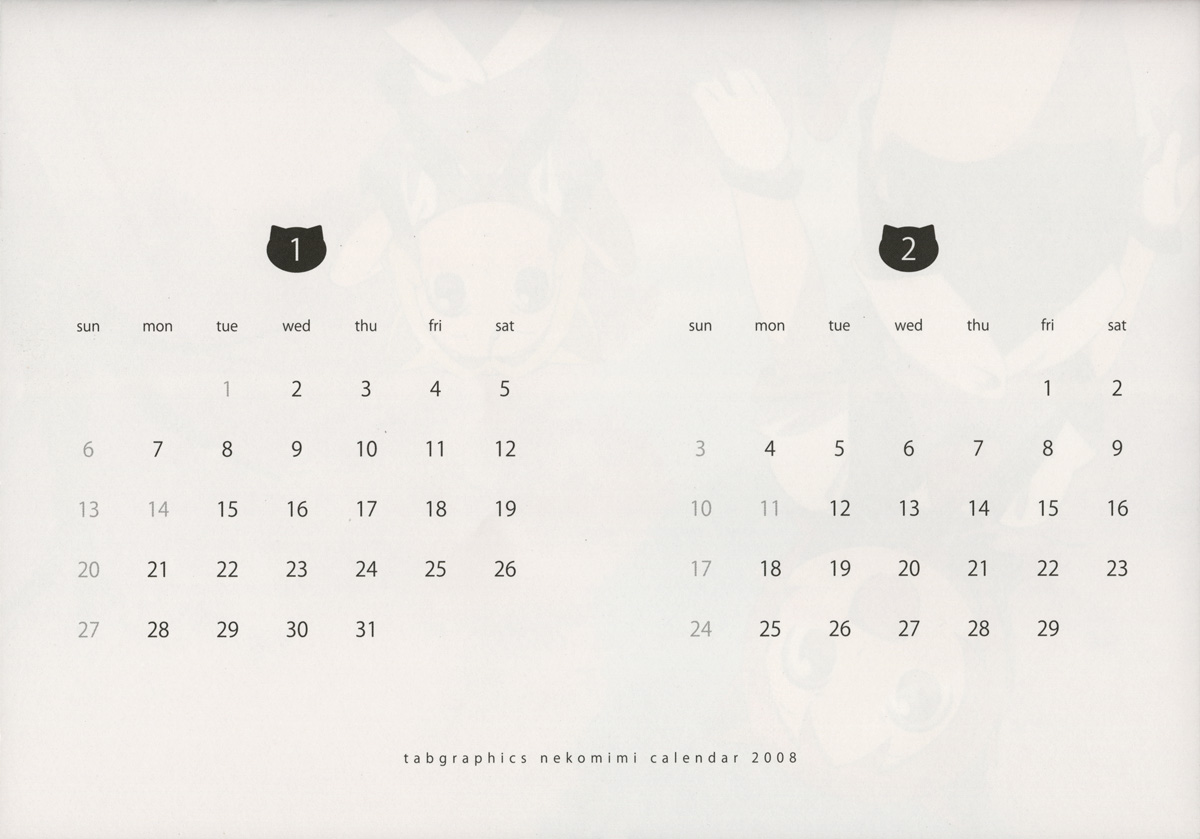 tabgraphics nekomimi calendar 2008 page 2 full