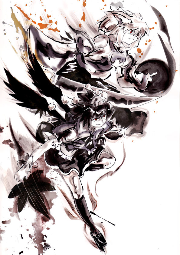 Shameimaru Aya  and some Momiji too page 1 full