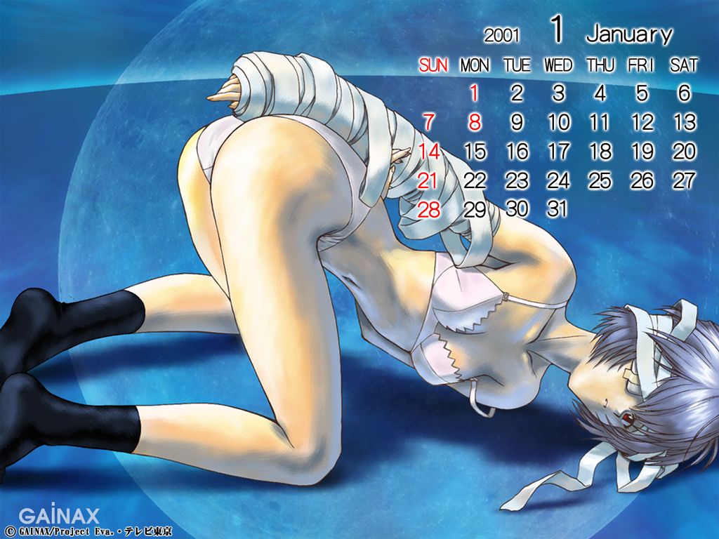 2001 Neon Genesis Evangelion Calander version 2 page 1 full