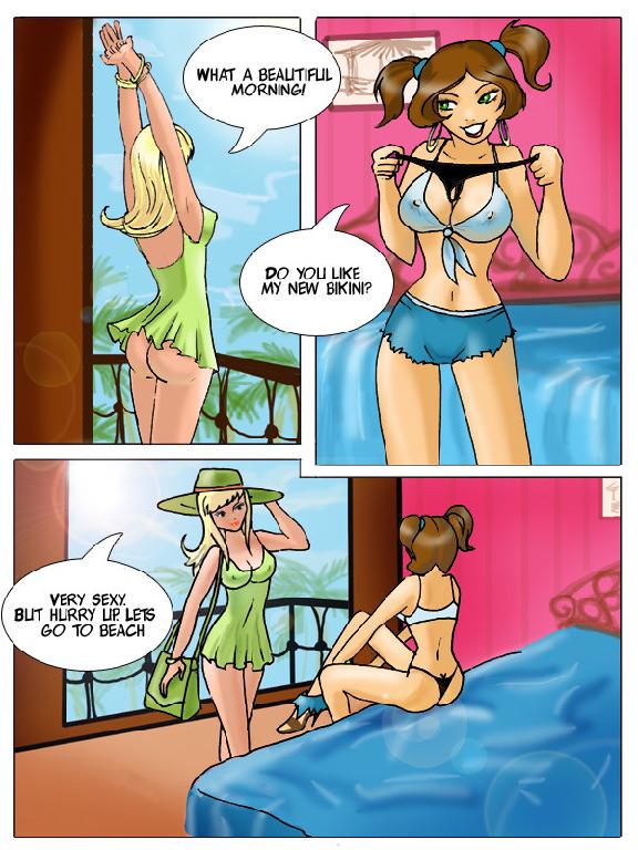 2 girls on the beach &amp; 1 lucky guy page 1 full