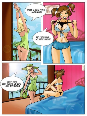 2 girls on the beach &amp; 1 lucky guy cover