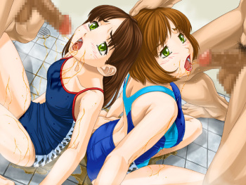 Girls being pissed on cover