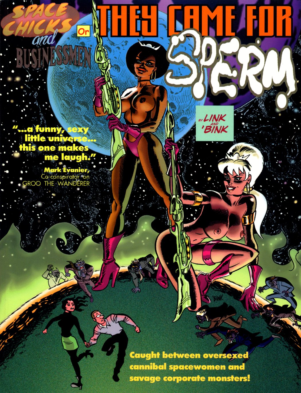 Space Chicks and Businessman page 1 full