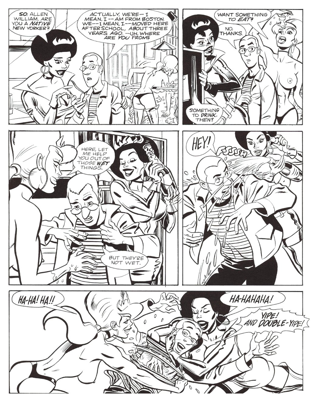 Space Chicks and Businessman page 9 full