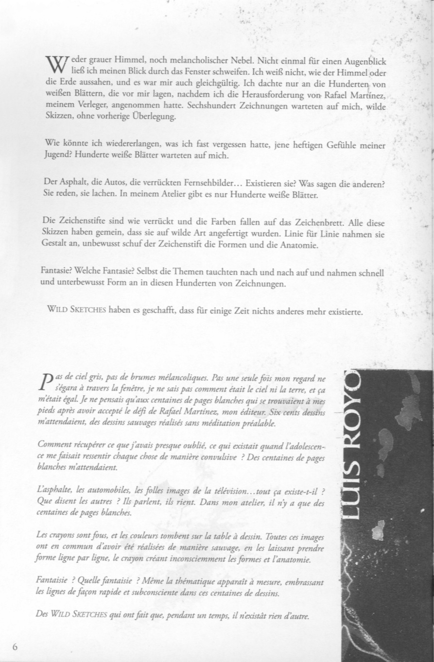 LUIS ROYO - Wild Sketches I Artbook page 7 full