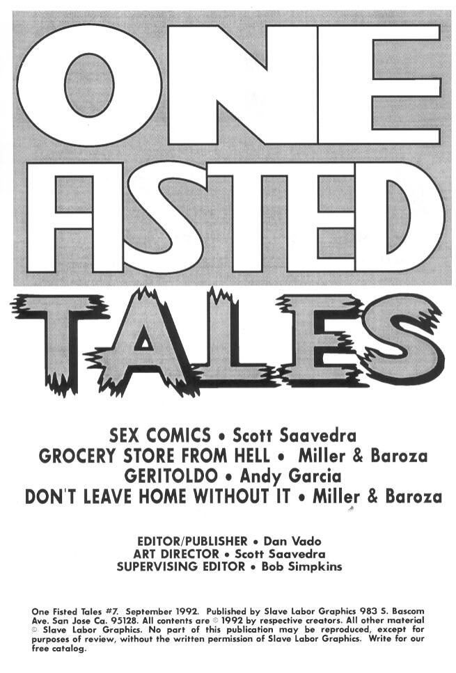 One-Fisted Tales #7 page 2 full