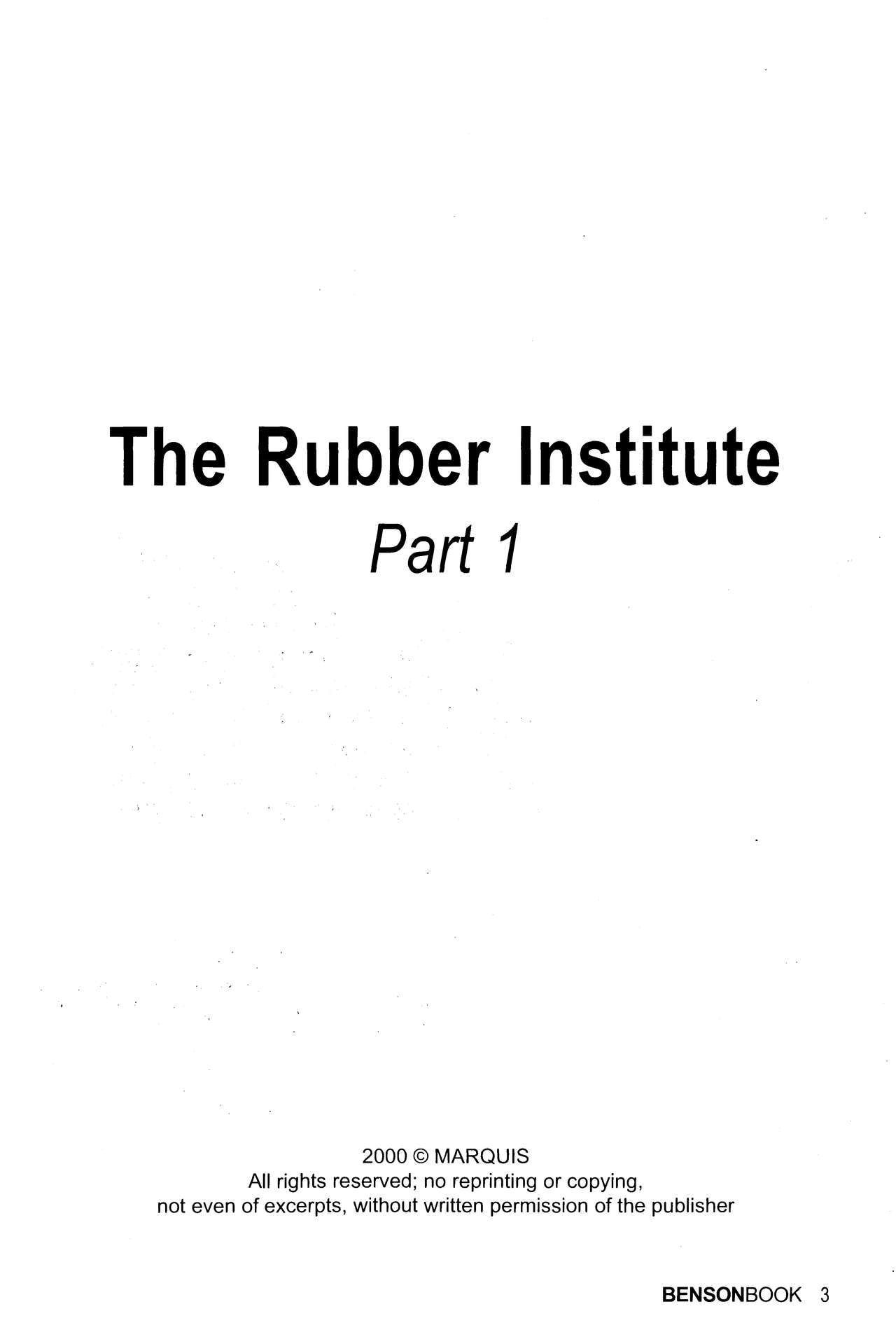 Benson Book #4: The Rubber Institute page 3 full
