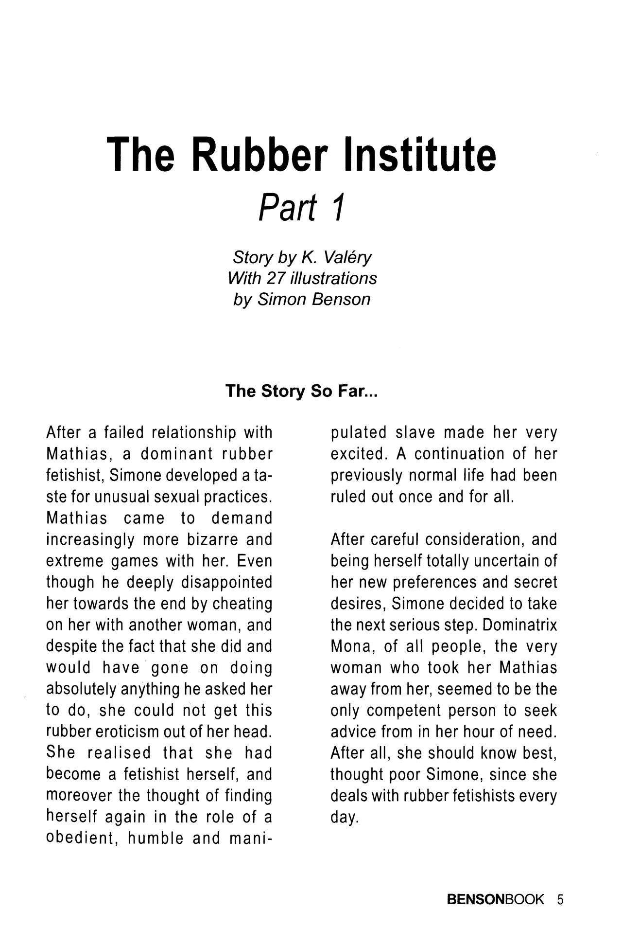 Benson Book #4: The Rubber Institute page 5 full