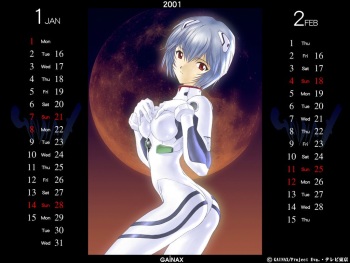 2001 Neon Genesis Evangelion Calander version 1 cover