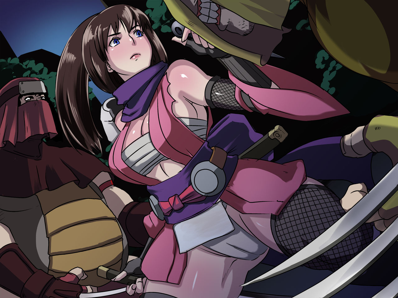 Yokubou Kaiki dai 368 shou - Rape Quest Condom Tenchu! Kaitou Kunoichi Musume wo Okase! - page 8 full