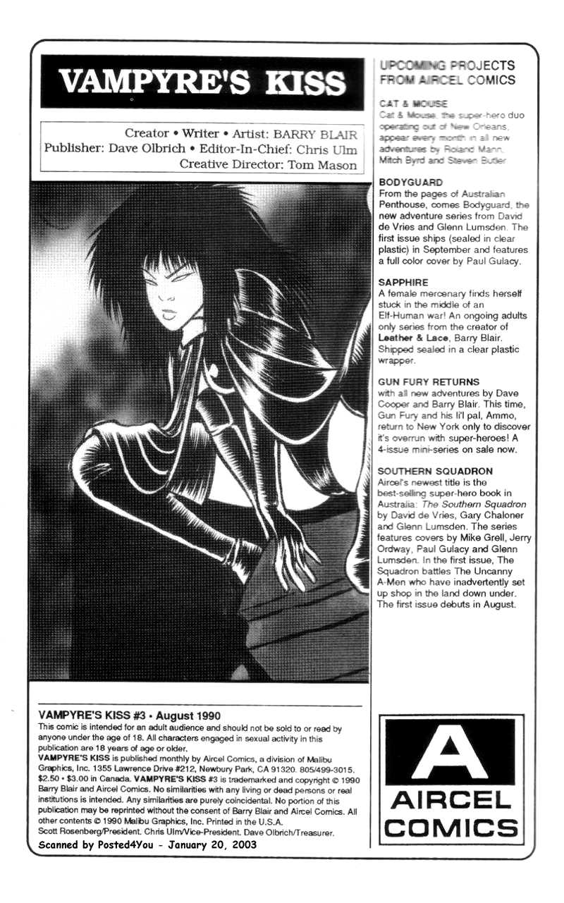 Vampyre's Kiss - Volume #3 page 2 full