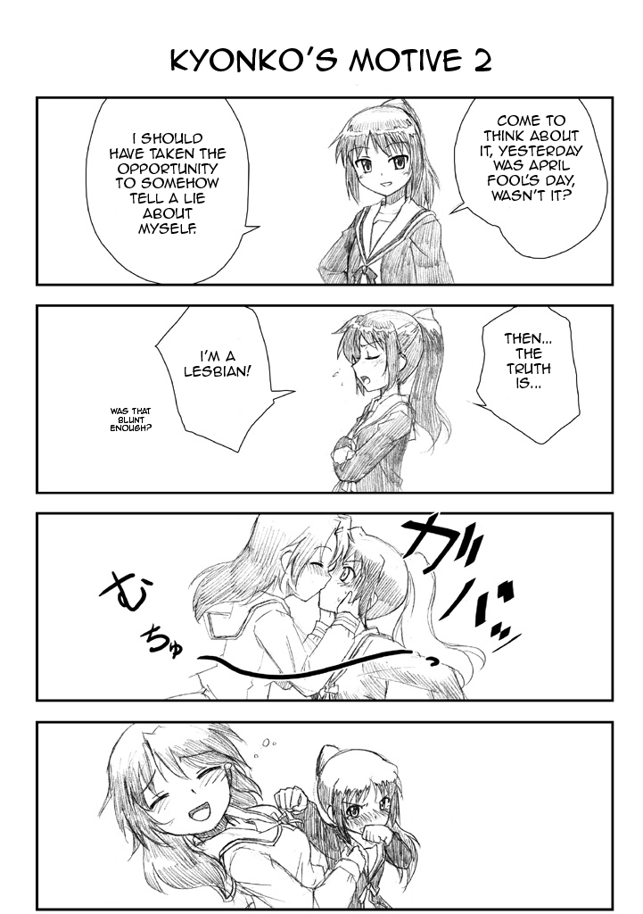 Kyonko Haruhi Yuri Art Gallery page 1 full