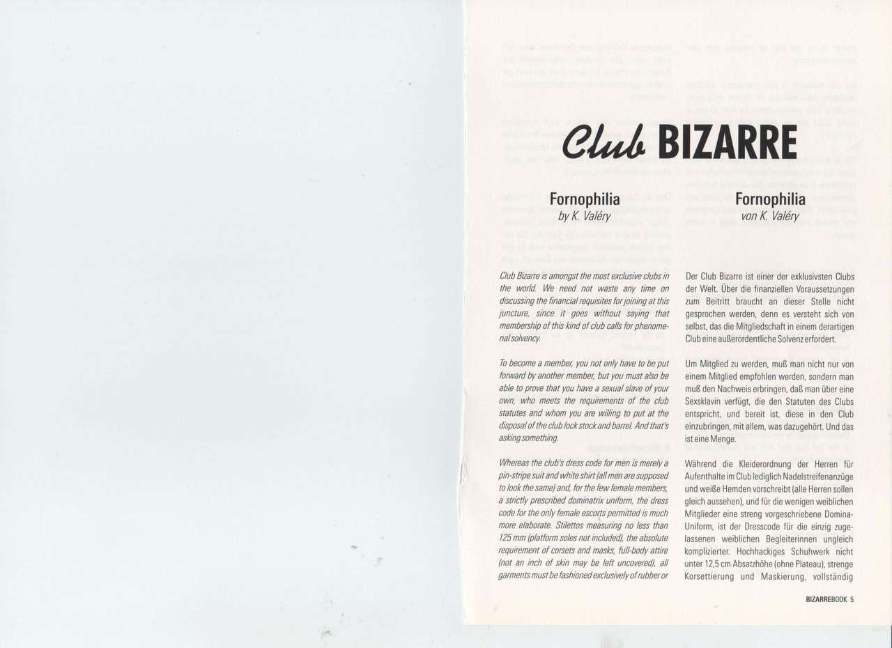 Bizarre Book #13: Club Bizarre page 2 full