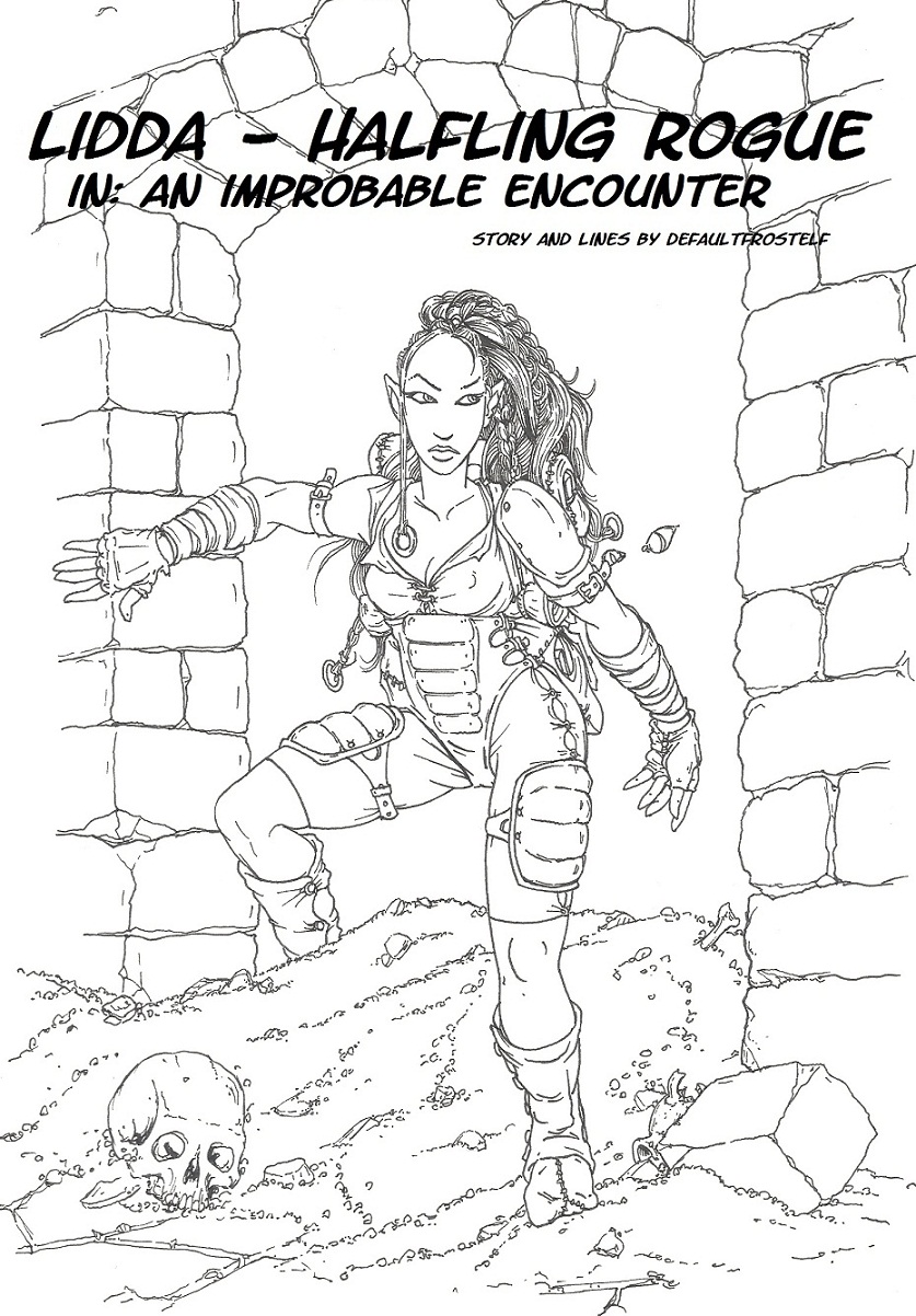 Lidda - Halfling Rogue in: An Improbable Encounter page 1 full