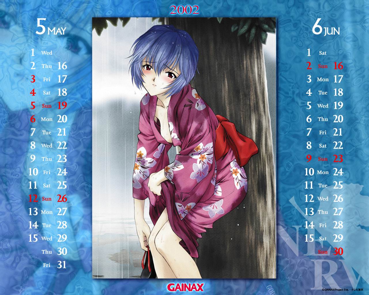 2002 Neon Genesis Evangelion Calander version 1 page 4 full