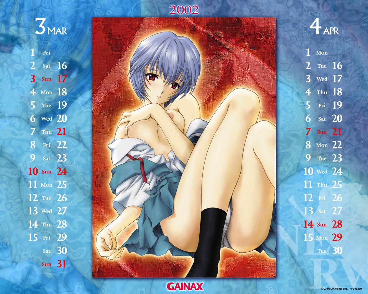 2002 Neon Genesis Evangelion Calander version 1 page 5 full