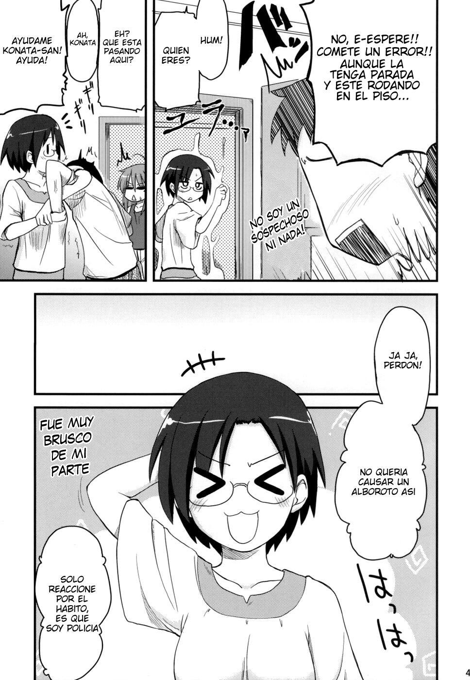 Konata ga Matsu Izumi-ke Chichi ga Inuma no Ippaku Futsuka | 2 Dias Y 1 Noche en Casa de Konata Mientras Su Padre no Esta page 7 full