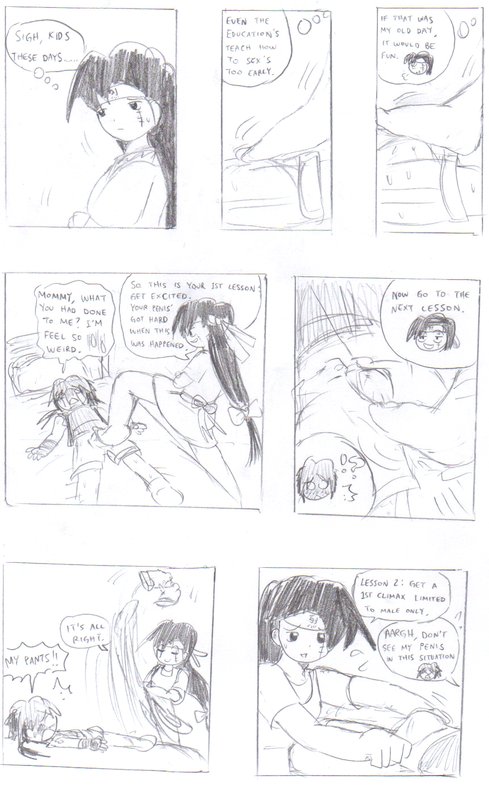 ACH's BLACK PAN COLLECTION 1 - Sam's teach sex lesson to her son page 6 full