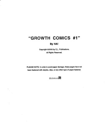 "Growth Comics #1  Illustrated comic-story #1 cover