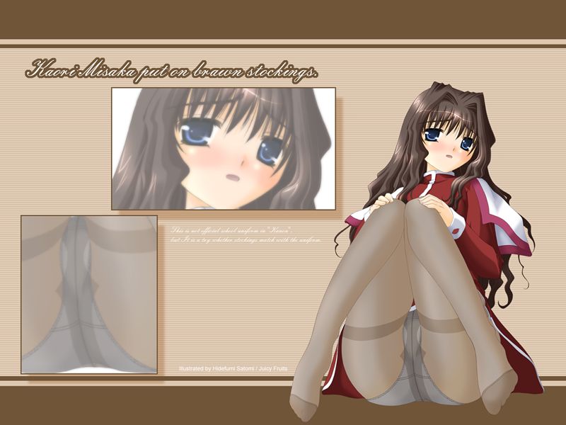 Juicy Fruits Presents Extra number 04 Color Field  Kanon illustration book featuring Stockings. page 2 full