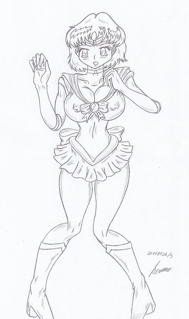 My miny Sailor Mercury Sketches work_1 page 1 full
