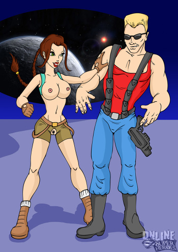 Lara Croft &amp; Duke Nukem cover
