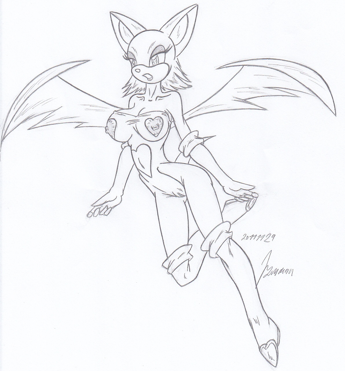 My miny Rougeb The Bat_  Sketches work_1 page 3 full