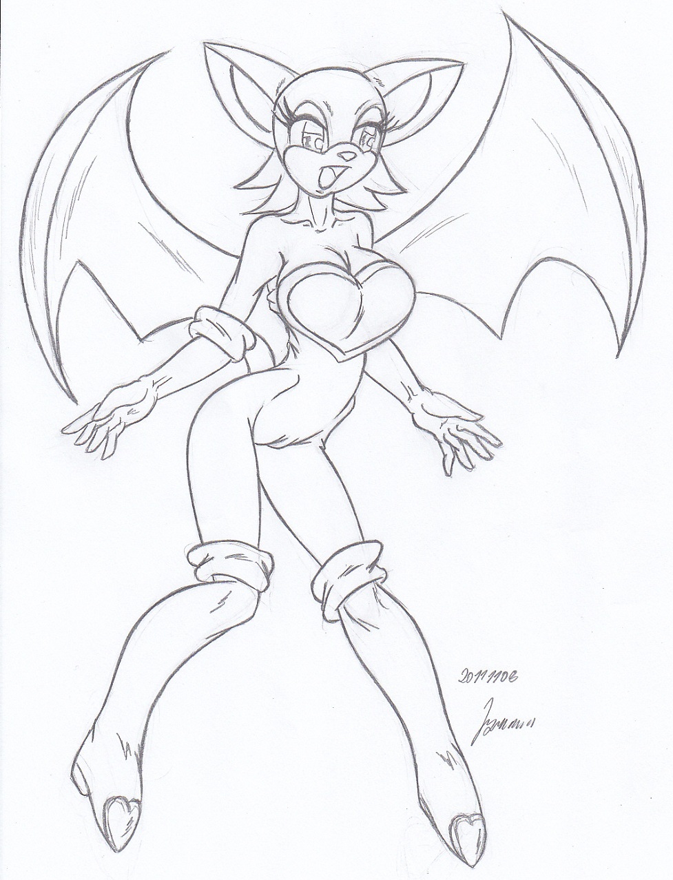 My miny Rougeb The Bat_  Sketches work_1 page 4 full