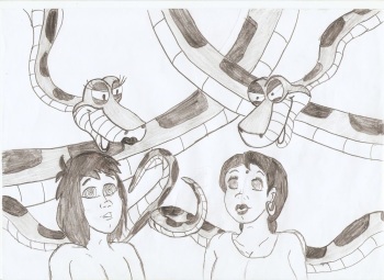 jungle book kaa hentai fan art comic cover