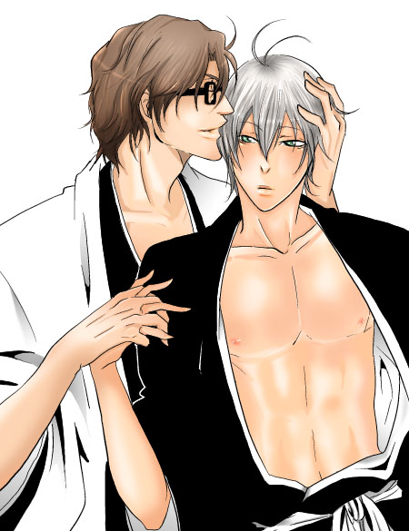 Bleach Yaoi -Aizen and Gin- page 9 full