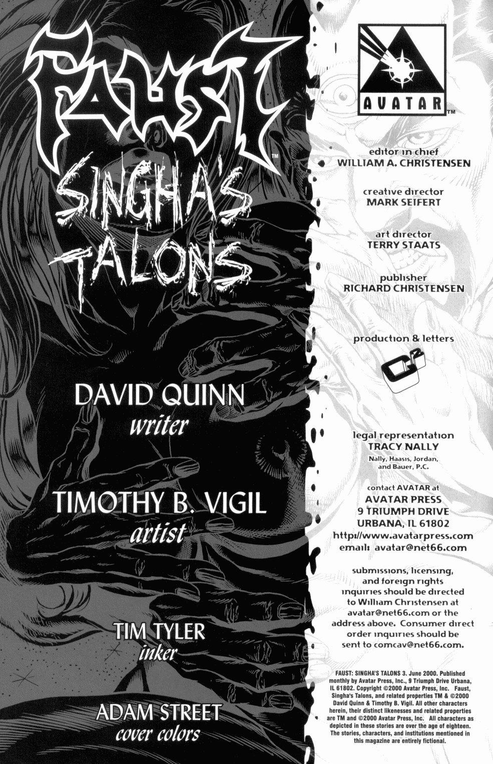 Faust #3: Singha's Talons page 2 full