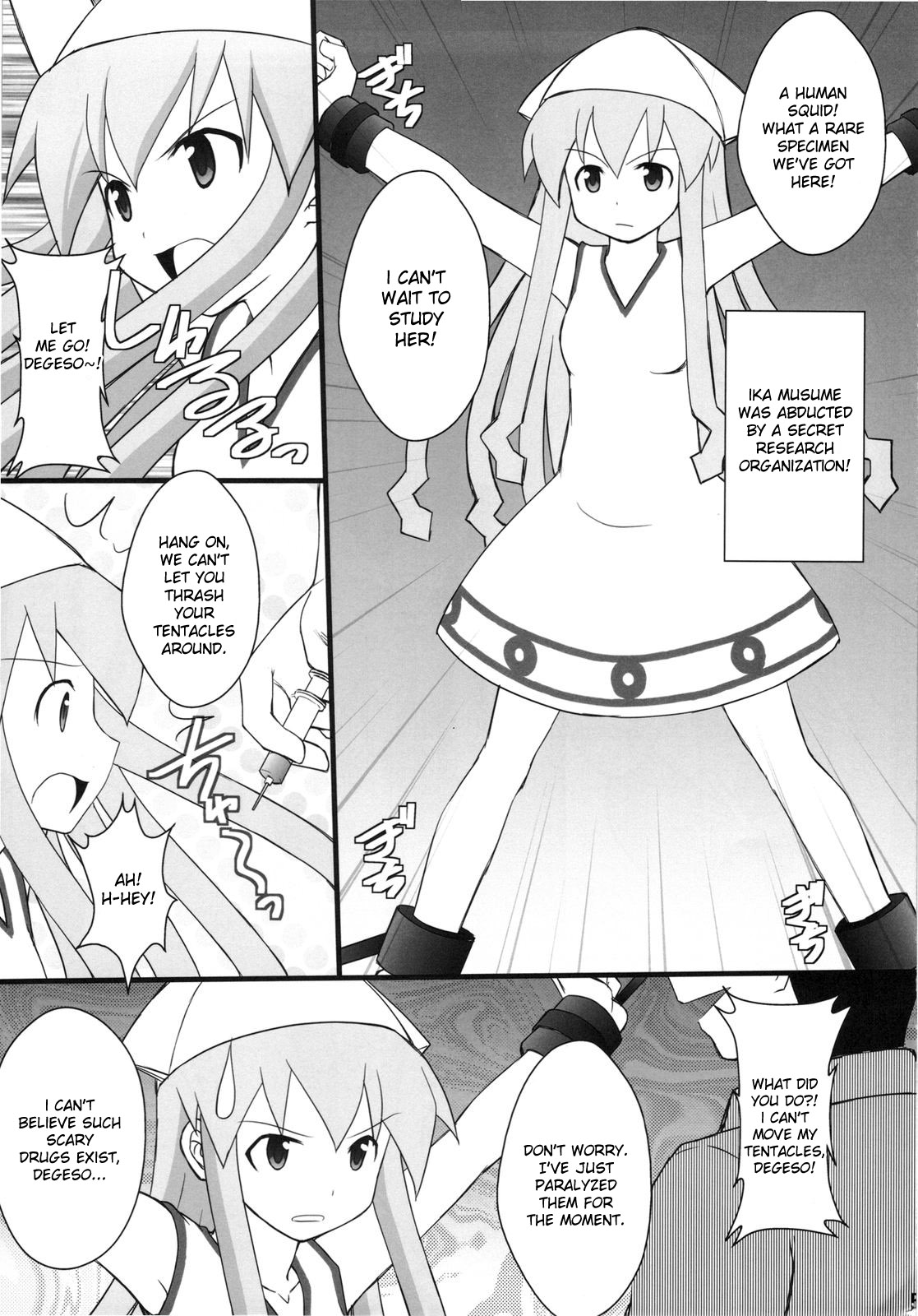 Seishin Houkai suru made Kusuguri makutte Ryoujoku shitemiru Test 4 Ika Musume Yaranaika | Rape and tickle test until one loses her sanity 4 page 3 full